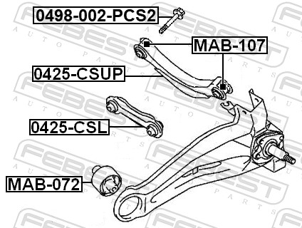 Picture of FEBEST - 0425-CSL - Track Control Arm (Wheel Suspension)