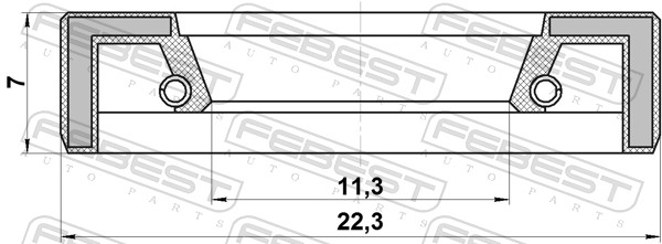 Picture of FEBEST - 122275 - Oil Seal, manual transmission (Manual Transmission)