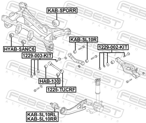 Picture of Control/Trailing Arm -  wheel suspension - FEBEST - 1225-TUCRF
