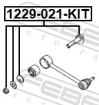 Picture of FEBEST - 1229-021-KIT - Camber Correction Screw (Wheel Suspension)