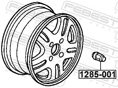 Picture of Wheel Nut - FEBEST - 1285-001