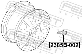 Picture of Wheel Stud - FEBEST - 2385B-002