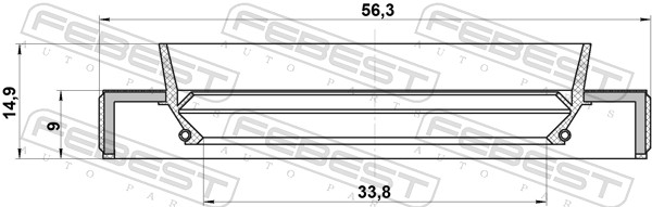 Picture of FEBEST - 95HBY-35560915C - Seal, drive shaft (Final Drive)