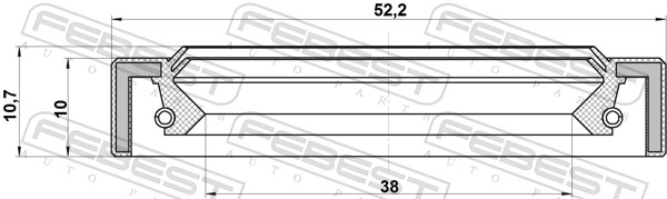 Picture of FEBEST - 95IAY-40521011X - Seal, drive shaft (Final Drive)