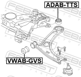 Picture of Mounting -  control/trailing arm - FEBEST - ADAB-TTS