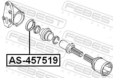 Picture of FEBEST - AS-457519 - Bearing, drive shaft (Axle Drive)