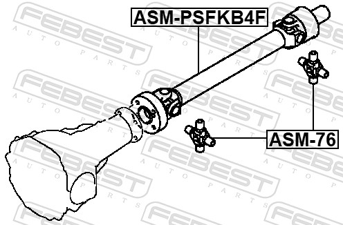 Picture of Propshaft -  axle drive - FEBEST - ASM-PSFKB4F