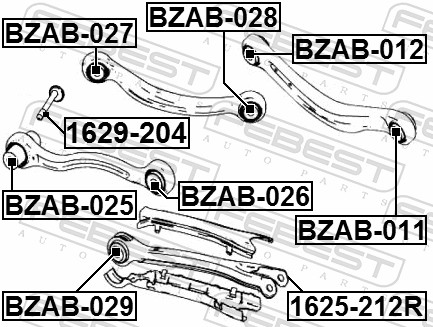 Picture of FEBEST - BZAB-027 - Control Arm-/Trailing Arm Bush (Wheel Suspension)
