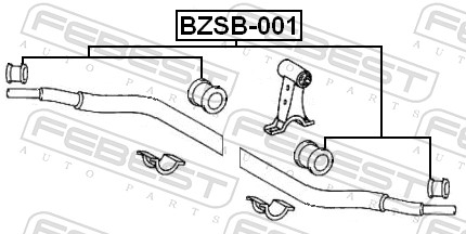 Picture of FEBEST - BZSB-001 - Stabiliser Mounting (Wheel Suspension)