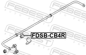 Picture of FEBEST - FDSB-CB4R - Bearing Bush, stabiliser (Wheel Suspension)