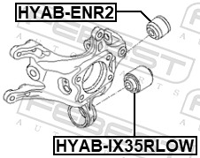 Picture of Mounting -  control/trailing arm - FEBEST - HYAB-IX35RLOW