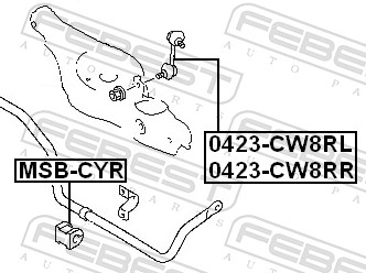 Picture of FEBEST - MSB-CYR - Stabiliser Mounting (Wheel Suspension)