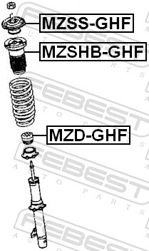 Picture of FEBEST - MZSS-GHF - Mounting, shock absorbers (Suspension)