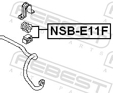 Picture of FEBEST - NSB-E11F - Stabiliser Mounting (Wheel Suspension)