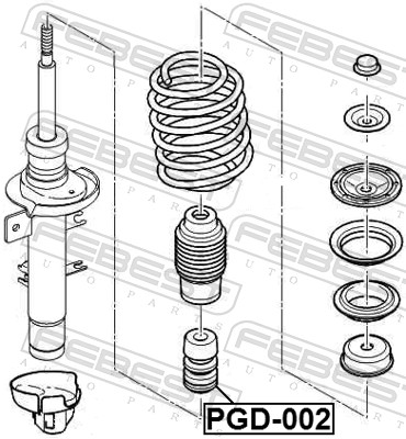 Picture of FEBEST - PGD-002 - Rubber Buffer, suspension (Suspension)