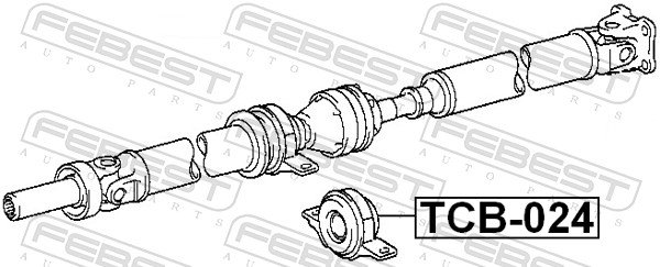 Picture of FEBEST - TCB-024 - Bearing, propshaft centre bearing (Axle Drive)