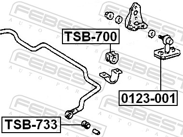 Picture of FEBEST - TSB-733 - Stabiliser Mounting (Wheel Suspension)