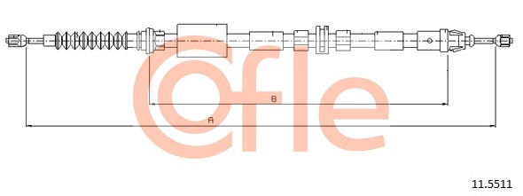 COFLE - 92.11.5511 - Sajla, ručna kočnica (Kočioni sistem)