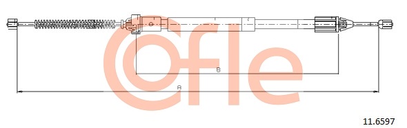 Slika COFLE - 92.11.6597 - Sajla, ručna kočnica (Kočioni uređaj)