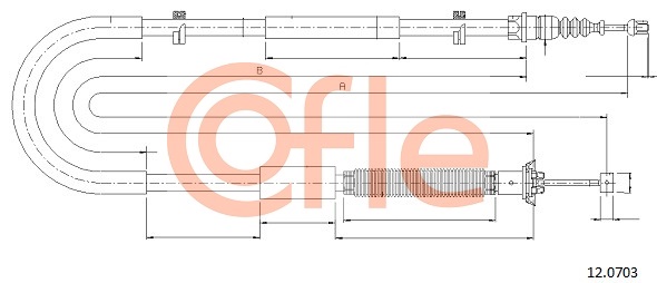 COFLE - 92.12.0703 - Sajla, ručna kočnica (Kočioni sistem)