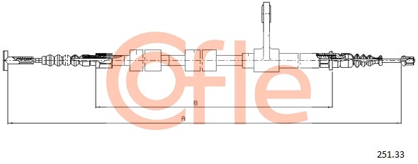 COFLE - 92.251.33 - Sajla, ručna kočnica (Kočioni sistem)