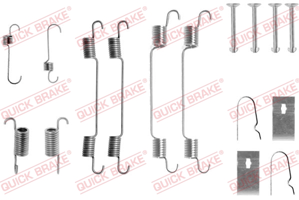 QUICK BRAKE - 105-0722 - Komplet pribora, kočne papuče (Kočioni uređaj)