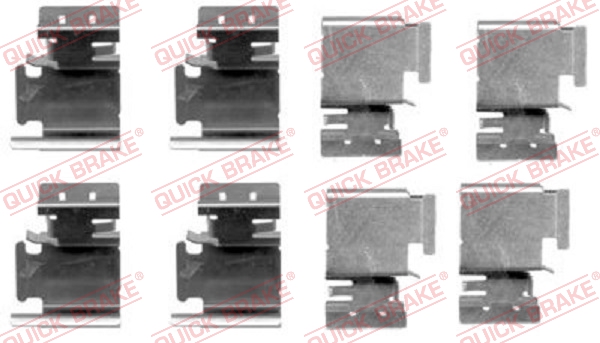 KOMPLET PRIBORA ZA KOČIONE PLOČICE - QUICK BRAKE - 109-1298