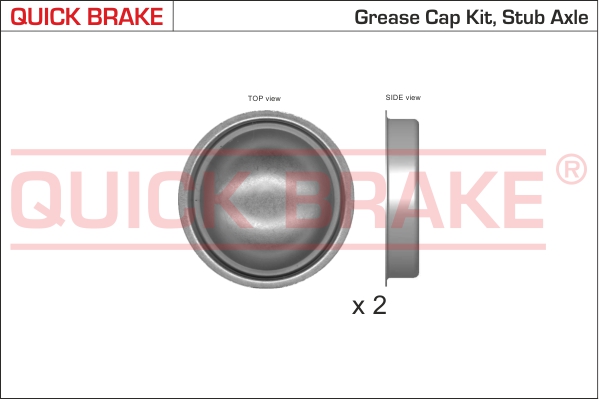 Picture of Cap, wheel bearing - QUICK BRAKE - 9822K