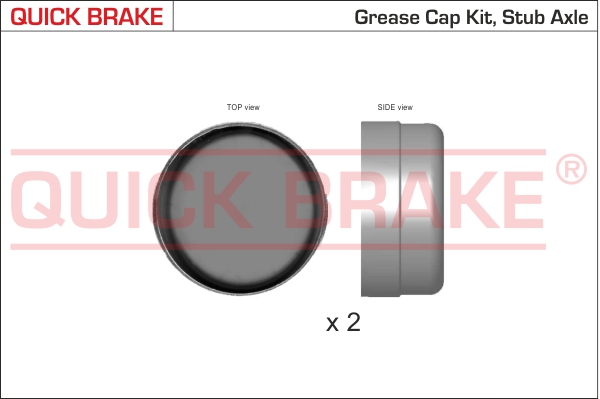 Picture of Cap, wheel bearing - QUICK BRAKE - 9823K