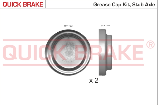 Picture of Cap, wheel bearing - QUICK BRAKE - 9824K