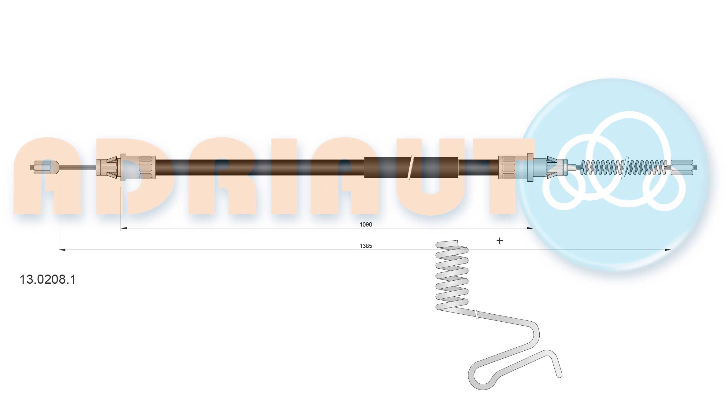 SAJLA RUČNE KOČNICE - ADRIAUTO - 13.0208.1